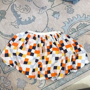 COS Colorful Checkered Mini Bubble Skirt